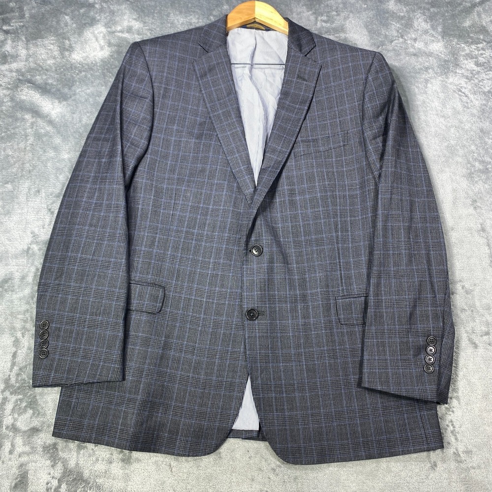 Brooks Brothers Blazer Mens 46R Gray Explorer Regent Fit Glen Plaid Wool Jacket